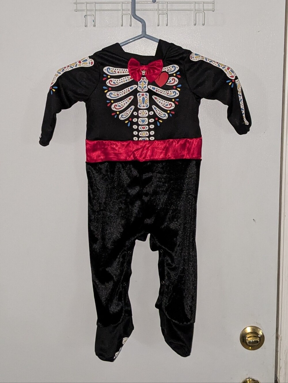 Kids Black Skeleton Day of the Dead Costume